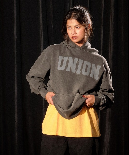 UNION(UNION TOKYO)(ユニオン)の「UNION TOKYO P.E HOODIE ユニオントーキョー(パーカー・メンズ・ヘザーグレー/ブラック・L/M)」の1枚目の写真