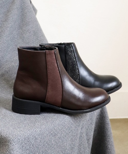 セール】撥水│シンプルショートブーツ 8710633（ブーツ）｜by