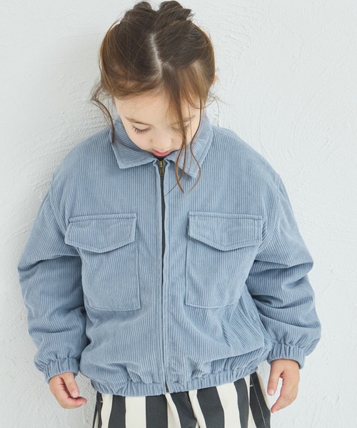 pairmanon（ペアマノン）の「【洗える】【軽い】【あたたかい】ユニセックス コーデュロイフライトジャケット（その他アウター・キッズ・ベージュ/ブルー・100/110/120/130/140/150/90）」の5枚目の写真