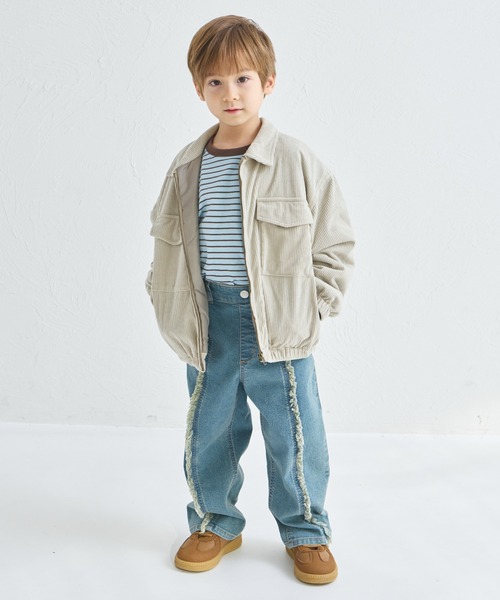 pairmanon（ペアマノン）の「【洗える】【軽い】【あたたかい】ユニセックス コーデュロイフライトジャケット（その他アウター・キッズ・ベージュ/ブルー・100/110/120/130/140/150/90）」の22枚目の写真