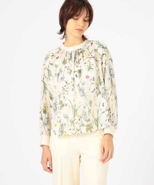TOMORROWLAND collection（トゥモローランドコレクション）の「インセクトパフュームプリント ネックギャザーブラウス（シャツ/ブラウス・レディース・ホワイト系その他・36）」の3枚目の写真
