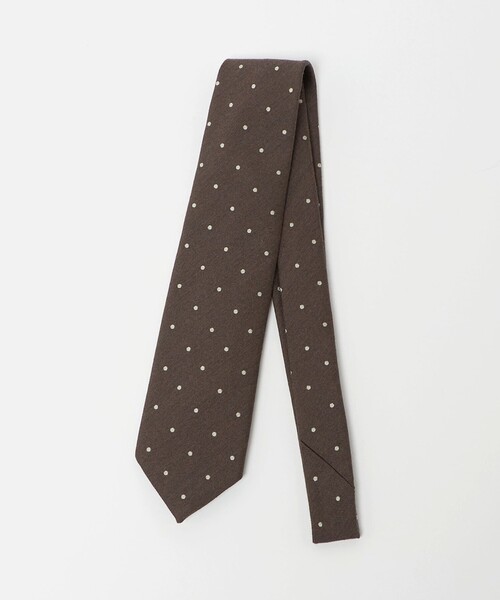 UNITED ARROWS(ユナイテッドアローズ)の「ドット ジャガード ネクタイ(ネクタイ・メンズ・ダークブラウン/ベージュ/ダークグレー・FREE)」の2枚目の写真