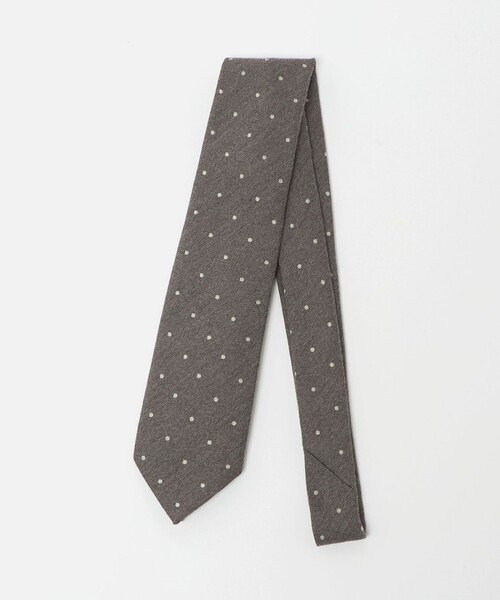 UNITED ARROWS(ユナイテッドアローズ)の「ドット ジャガード ネクタイ(ネクタイ・メンズ・ダークブラウン/ベージュ/ダークグレー・FREE)」の3枚目の写真