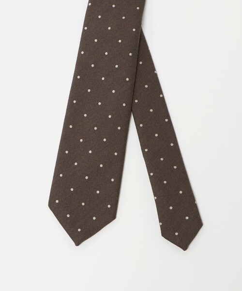 UNITED ARROWS(ユナイテッドアローズ)の「ドット ジャガード ネクタイ(ネクタイ・メンズ・ダークブラウン/ベージュ/ダークグレー・FREE)」の4枚目の写真