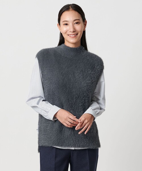 ニット ベスト グレー　ユナイテッドアローズ BEAUTY＆YOUTH UNITED ARROWS ニットベスト FREE グレー レディース