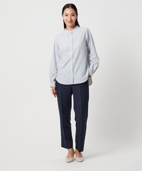 A DAY IN THE LIFE UNITED ARROWS(アデイインザライフユナイテッドアローズ)の「フェザー ハイネックベスト+シャツ <A DAY IN THE LIFE>(ニット/セーター・レディース・オフホワイト/ダークグレー・FREE)」の13枚目の写真