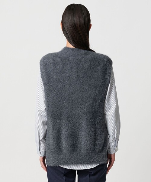 A DAY IN THE LIFE UNITED ARROWS(アデイインザライフユナイテッドアローズ)の「フェザー ハイネックベスト+シャツ <A DAY IN THE LIFE>(ニット/セーター・レディース・オフホワイト/ダークグレー・FREE)」の17枚目の写真