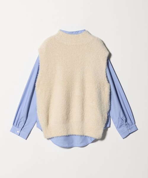 A DAY IN THE LIFE UNITED ARROWS(アデイインザライフユナイテッドアローズ)の「フェザー ハイネックベスト+シャツ <A DAY IN THE LIFE>(ニット/セーター・レディース・オフホワイト/ダークグレー・FREE)」の21枚目の写真