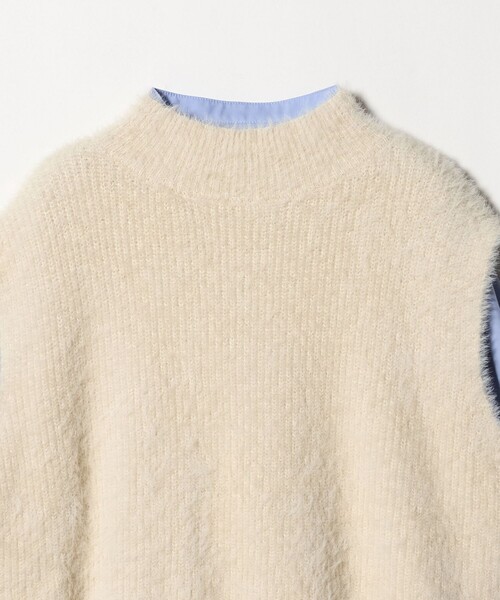 A DAY IN THE LIFE UNITED ARROWS(アデイインザライフユナイテッドアローズ)の「フェザー ハイネックベスト+シャツ <A DAY IN THE LIFE>(ニット/セーター・レディース・オフホワイト/ダークグレー・FREE)」の22枚目の写真