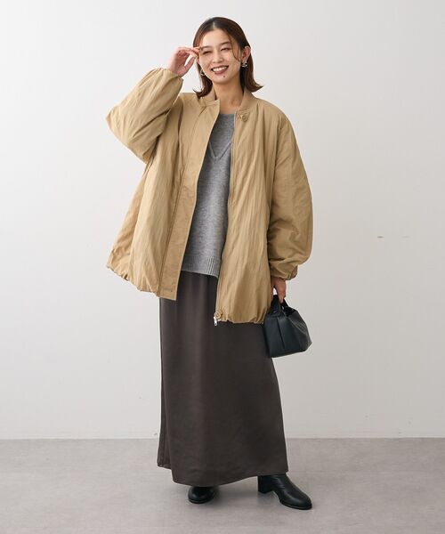 Green　Parks（グリーンパークス）の「フェイクレイヤードVネックニットプルオーバー（ニット/セーター・レディース・杢グレー/ライトベージュ/ブラウン・FREE）」の20枚目の写真