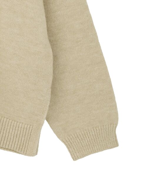 Green　Parks（グリーンパークス）の「フェイクレイヤードVネックニットプルオーバー（ニット/セーター・レディース・杢グレー/ライトベージュ/ブラウン・FREE）」の4枚目の写真