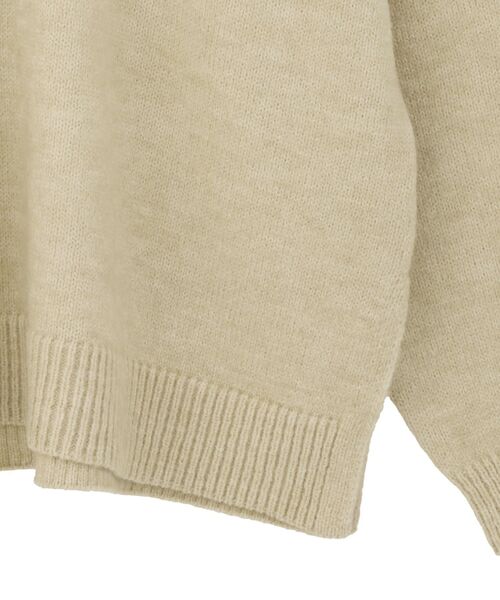 Green　Parks（グリーンパークス）の「フェイクレイヤードVネックニットプルオーバー（ニット/セーター・レディース・杢グレー/ライトベージュ/ブラウン・FREE）」の14枚目の写真