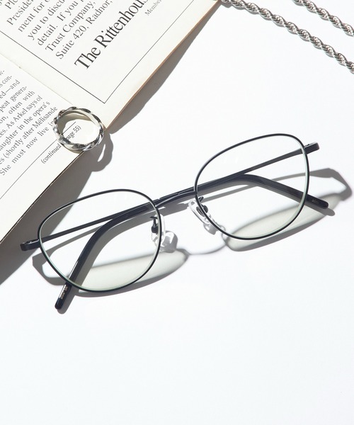 AIM（エイム）の「【AIM】バタフライシェイプ クリアレンズ メガネ aloe（メガネ・レディース・ブラック/シルバー/ゴールド・FREE）」の2枚目の写真