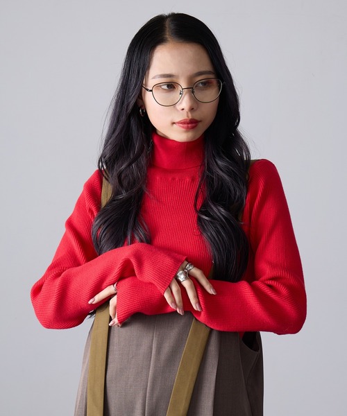 AIM（エイム）の「【AIM】バタフライシェイプ クリアレンズ メガネ aloe（メガネ・レディース・ブラック/シルバー/ゴールド・FREE）」の4枚目の写真