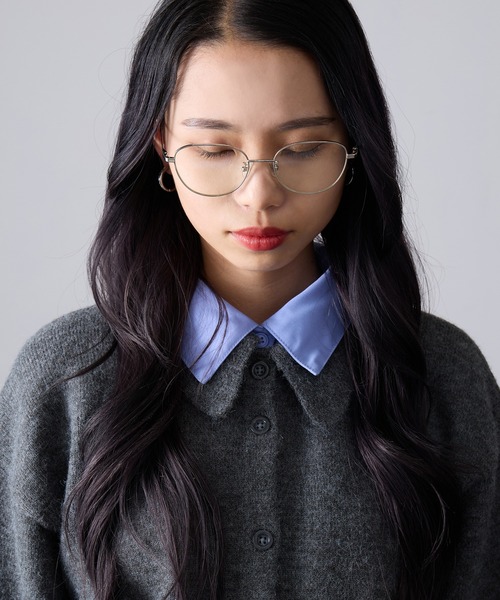 AIM（エイム）の「【AIM】バタフライシェイプ クリアレンズ メガネ aloe（メガネ・レディース・ブラック/シルバー/ゴールド・FREE）」の11枚目の写真