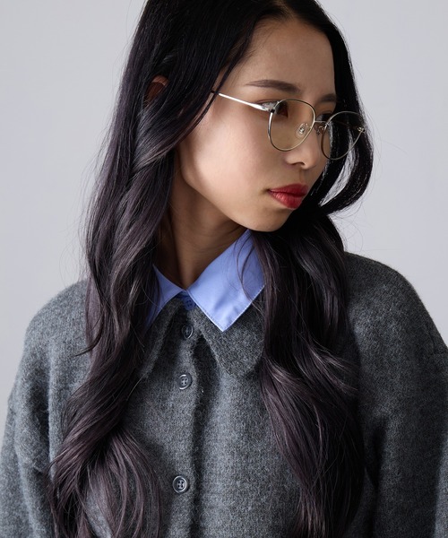 セール】【AIM】バタフライシェイプ クリアレンズ メガネ aloe（メガネ