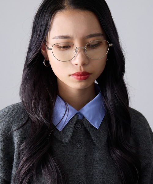 AIM（エイム）の「【AIM】バタフライシェイプ クリアレンズ メガネ aloe（メガネ・レディース・ブラック/シルバー/ゴールド・FREE）」の9枚目の写真