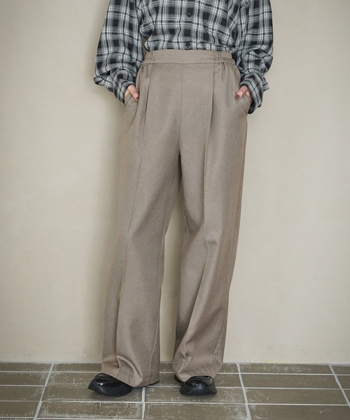 裏起毛タックイージーパンツ / 591128（スラックス）｜LAKOLE（ラコレ