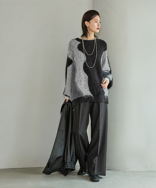 LAKOLE(ラコレ)の「裏起毛タックイージーパンツ / 591128(スラックス・レディース・モカ/ブラウン/ボルドー/グレー/ブラック・SMALL/MEDIUM/LARGE)」の6枚目の写真