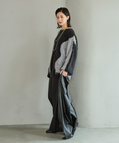 LAKOLE(ラコレ)の「裏起毛タックイージーパンツ / 591128(スラックス・レディース・モカ/ブラウン/ボルドー/グレー/ブラック・SMALL/MEDIUM/LARGE)」の7枚目の写真