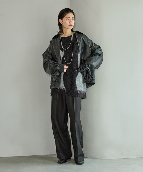 LAKOLE(ラコレ)の「裏起毛タックイージーパンツ / 591128(スラックス・レディース・モカ/ブラウン/ボルドー/グレー/ブラック・SMALL/MEDIUM/LARGE)」の8枚目の写真