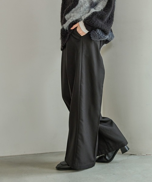 LAKOLE(ラコレ)の「裏起毛タックイージーパンツ / 591128(スラックス・レディース・モカ/ブラウン/ボルドー/グレー/ブラック・SMALL/MEDIUM/LARGE)」の13枚目の写真