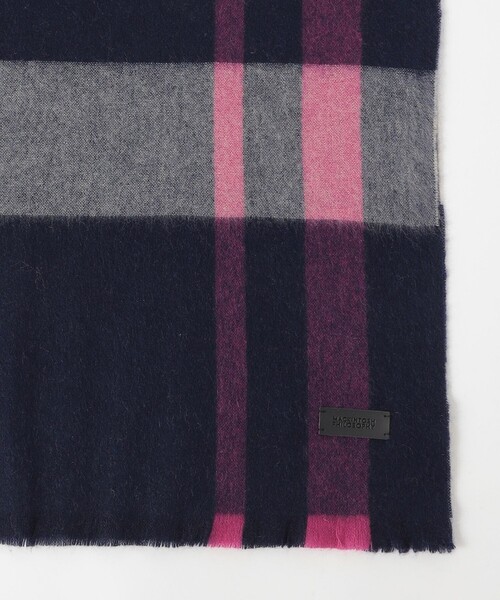 MACKINTOSH PHILOSOPHY（ﾏｯｷﾝﾄｯｼｭ ﾌｨﾛｿﾌｨｰ）の「ウォッシャブルカシミヤチェックストール（マフラー・レディース・ダークネイビー/チャコールグレー/パープル系その他4/グレー系その他/ブラウン系その他4・FREE）」の12枚目の写真