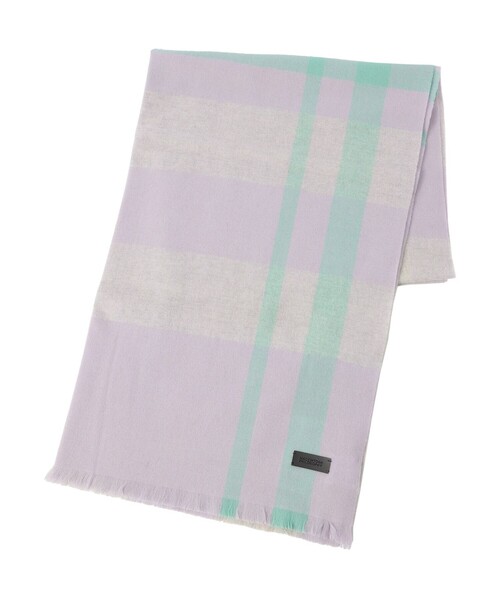 MACKINTOSH PHILOSOPHY（ﾏｯｷﾝﾄｯｼｭ ﾌｨﾛｿﾌｨｰ）の「ウォッシャブルカシミヤチェックストール（マフラー・レディース・ダークネイビー/チャコールグレー/パープル系その他4/グレー系その他/ブラウン系その他4・FREE）」の7枚目の写真