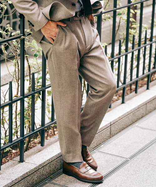 EDIFICE（エディフィス）の「トップ ツイード スラックス【セットアップ着用可能】（スラックス・メンズ・チャコールグレー/ブラック/ブラウン/ベージュ系その他・XX-LARGE/X-LARGE/LARGE/MEDIUM/SMALL/X-SMALL）」の4枚目の写真