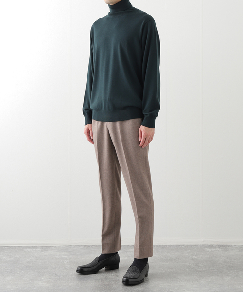 EDIFICE（エディフィス）の「トップ ツイード スラックス【セットアップ着用可能】（スラックス・メンズ・チャコールグレー/ブラック/ブラウン/ベージュ系その他・XX-LARGE/X-LARGE/LARGE/MEDIUM/SMALL/X-SMALL）」の10枚目の写真