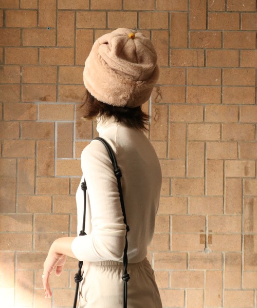 ORIENT MILLINERY（オリエント ミリナリー）の「トロフ（ニットキャップ/ビーニー・レディース・ベージュ/アイボリー/ブラック・FREE）」の8枚目の写真