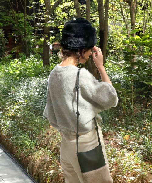 ORIENT MILLINERY（オリエント ミリナリー）の「トロフ（ニットキャップ/ビーニー・レディース・ベージュ/アイボリー/ブラック・FREE）」の14枚目の写真