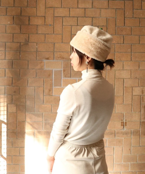 ORIENT MILLINERY（オリエント ミリナリー）の「トロフ（ニットキャップ/ビーニー・レディース・ベージュ/アイボリー/ブラック・FREE）」の6枚目の写真