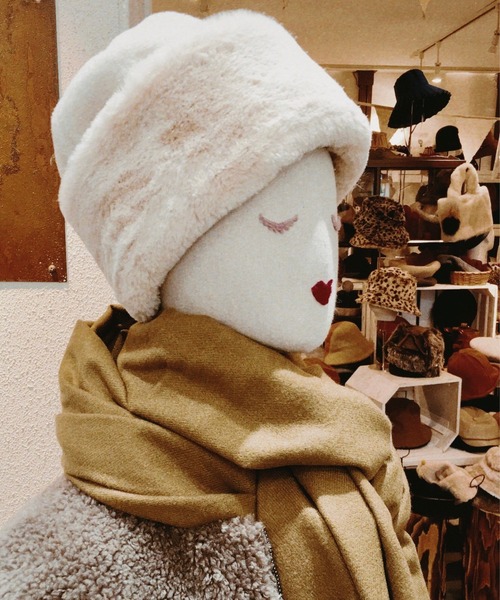 ORIENT MILLINERY（オリエント ミリナリー）の「トロフ（ニットキャップ/ビーニー・レディース・ベージュ/アイボリー/ブラック・FREE）」の9枚目の写真