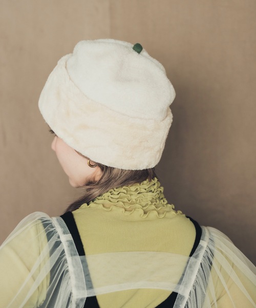 ORIENT MILLINERY（オリエント ミリナリー）の「トロフ（ニットキャップ/ビーニー・レディース・ベージュ/アイボリー/ブラック・FREE）」の18枚目の写真