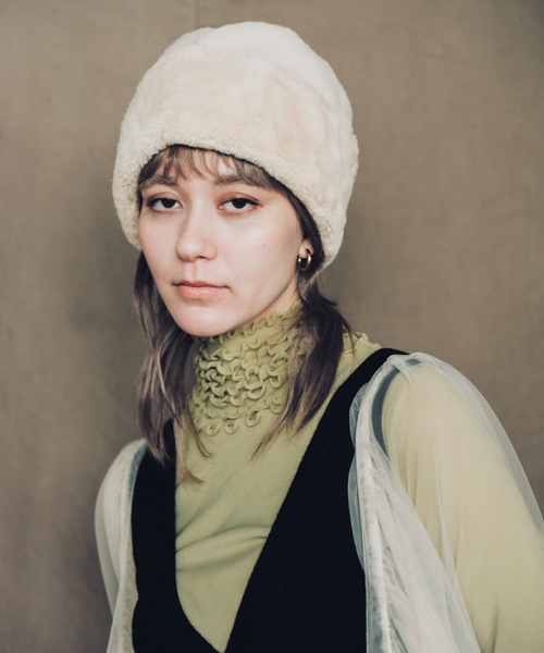 ORIENT MILLINERY（オリエント ミリナリー）の「トロフ（ニットキャップ/ビーニー・レディース・ベージュ/アイボリー/ブラック・FREE）」の19枚目の写真