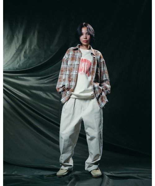 #Re:room（リルーム）の「カクタスヴィンテージクラックプリントスウェットトレーナー（Tシャツ/カットソー・メンズ・ネイビー/オフホワイト/ライトブラック・M-L/S-M）」の19枚目の写真