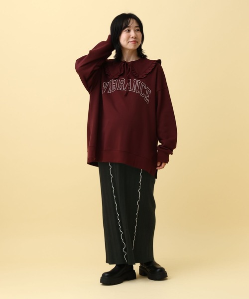 LEPSIM（レプシィム）の「【産前・産後対応】マタニティ／配色メローニットスカート　593622（マタニティウェア/グッズ・レディース・ブルー/ブラック/レッド・FREE）」の5枚目の写真