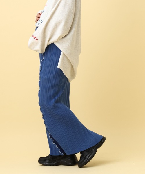 LEPSIM（レプシィム）の「【産前・産後対応】マタニティ／配色メローニットスカート　593622（マタニティウェア/グッズ・レディース・ブルー/ブラック/レッド・FREE）」の11枚目の写真