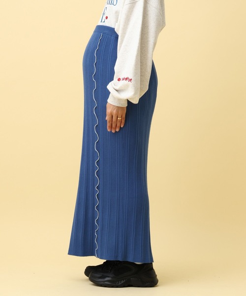 LEPSIM（レプシィム）の「【産前・産後対応】マタニティ／配色メローニットスカート　593622（マタニティウェア/グッズ・レディース・ブルー/ブラック/レッド・FREE）」の16枚目の写真