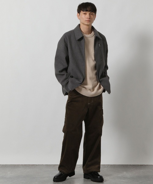 LAKOLE(ラコレ)の「ウーリーテックブルゾン / 570658(ブルゾン・メンズ・ブラック/ダークグレー/ブラウン・LARGE/MEDIUM)」の4枚目の写真