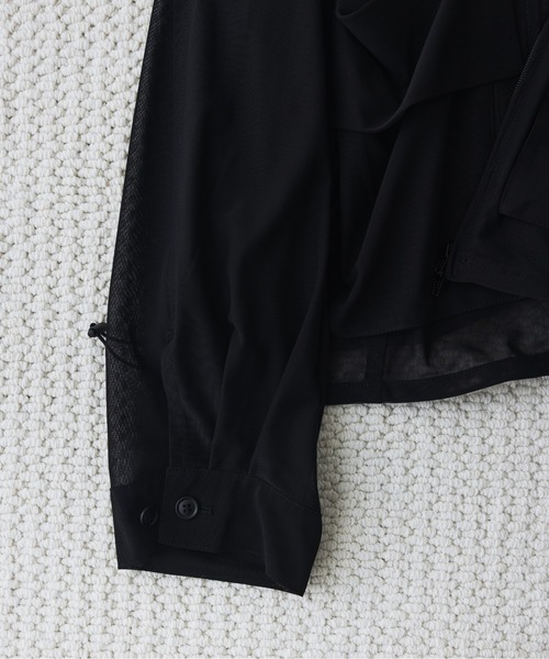 remer（リメール）の「クロップドマイクロメッシュトラックジャケット / Cropped Micro Mesh Track Jacket /（その他アウター・メンズ・ブラック/オリーブ・LARGE/MEDIUM/SMALL/X-SMALL）」の15枚目の写真