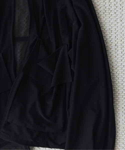 remer（リメール）の「クロップドマイクロメッシュトラックジャケット / Cropped Micro Mesh Track Jacket /（その他アウター・メンズ・ブラック/オリーブ・LARGE/MEDIUM/SMALL/X-SMALL）」の16枚目の写真