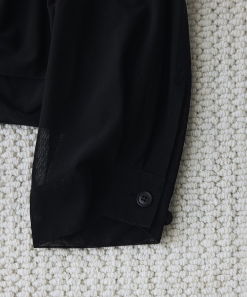 remer（リメール）の「クロップドマイクロメッシュトラックジャケット / Cropped Micro Mesh Track Jacket /（その他アウター・メンズ・ブラック/オリーブ・LARGE/MEDIUM/SMALL/X-SMALL）」の17枚目の写真