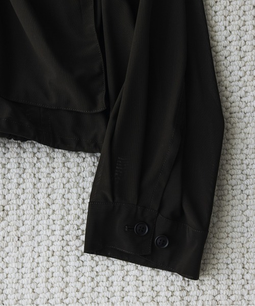 remer（リメール）の「クロップドマイクロメッシュトラックジャケット / Cropped Micro Mesh Track Jacket /（その他アウター・メンズ・ブラック/オリーブ・LARGE/MEDIUM/SMALL/X-SMALL）」の20枚目の写真