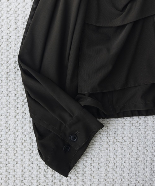 remer（リメール）の「クロップドマイクロメッシュトラックジャケット / Cropped Micro Mesh Track Jacket /（その他アウター・メンズ・ブラック/オリーブ・LARGE/MEDIUM/SMALL/X-SMALL）」の22枚目の写真