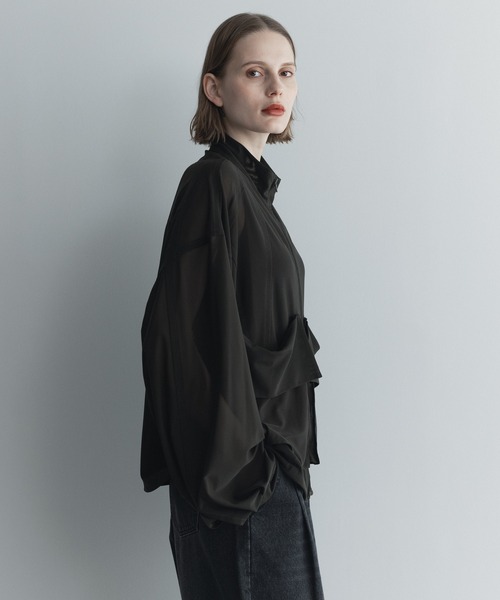 remer（リメール）の「クロップドマイクロメッシュトラックジャケット / Cropped Micro Mesh Track Jacket /（その他アウター・メンズ・ブラック/オリーブ・LARGE/MEDIUM/SMALL/X-SMALL）」の11枚目の写真