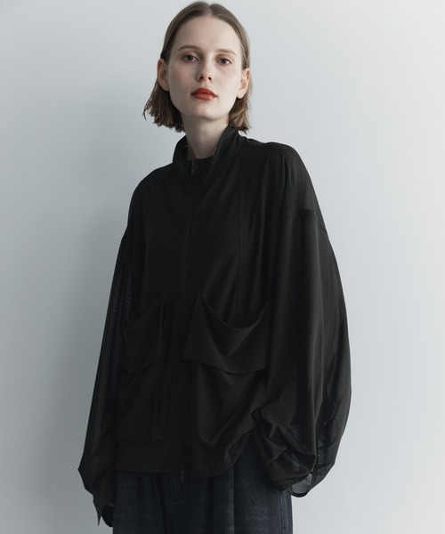remer（リメール）の「クロップドマイクロメッシュトラックジャケット / Cropped Micro Mesh Track Jacket /（その他アウター・メンズ・ブラック/オリーブ・LARGE/MEDIUM/SMALL/X-SMALL）」の8枚目の写真
