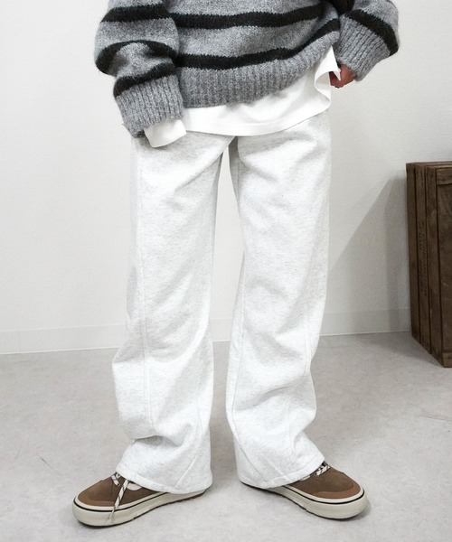 gossara（ゴサラ）の「裏毛ボンディングPT（スウェットパンツ・レディース・ブラック/オートミール/杢グレー・FREE）」の2枚目の写真