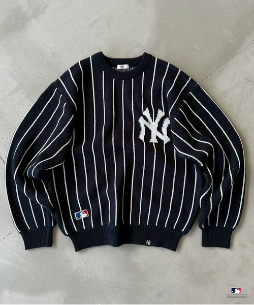 Perushu（ペルーシュ）の「Perushu × MLB ジャガードニット（ニット/セーター・メンズ・アイボリー/ブラック/ブラウン/ネイビー・MEDIUM/LARGE/SMALL）」の4枚目の写真